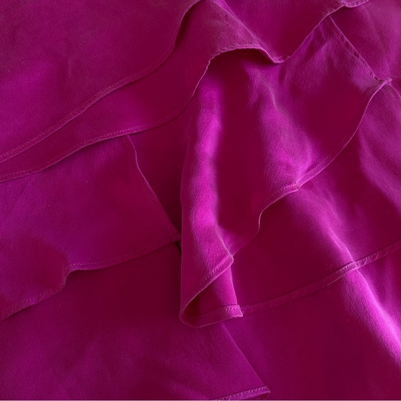 Twelfth St. By Cynthia Vincent 100% Silk ruffle dress, Size 6 - Picture 5 of 5